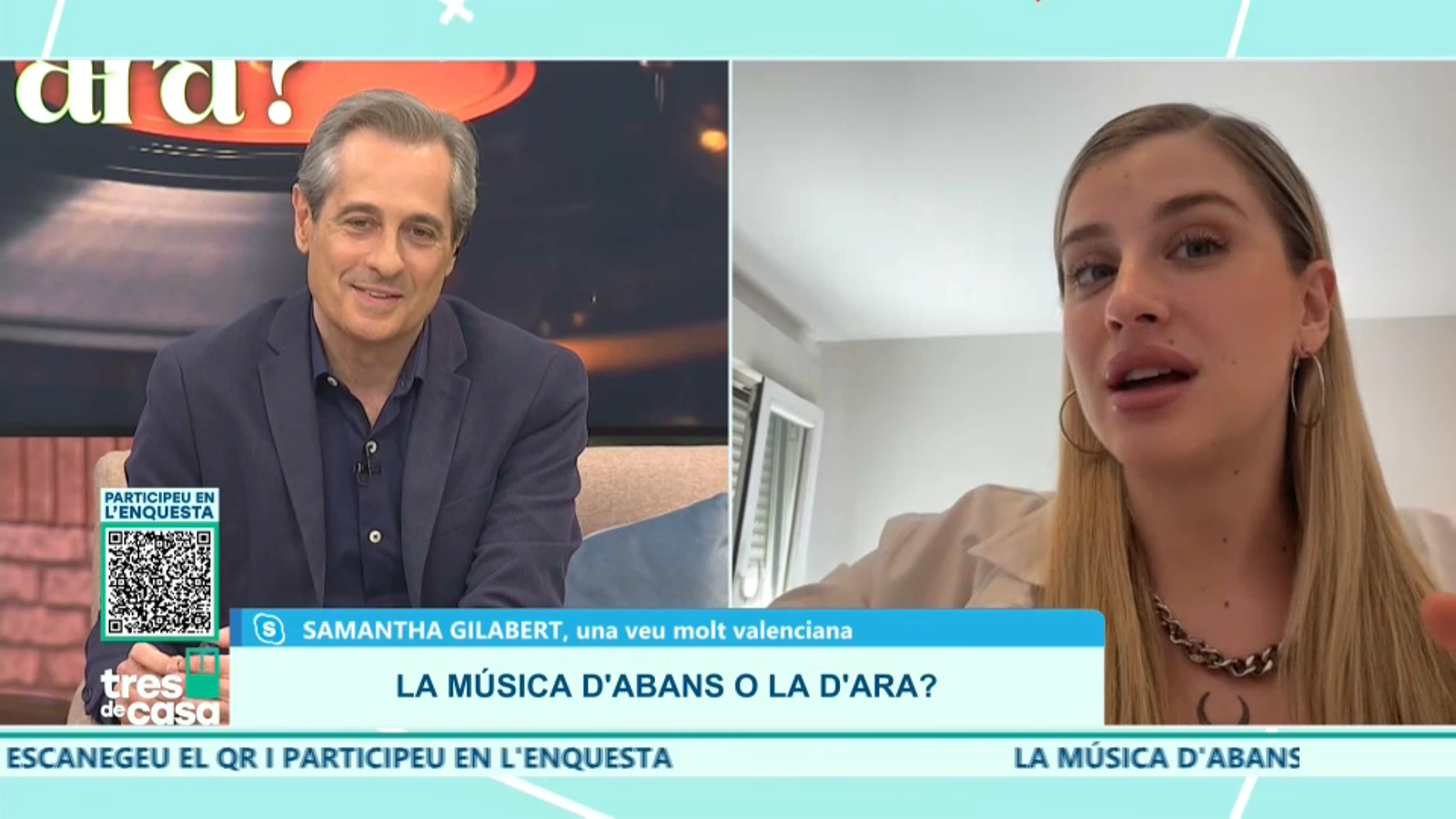 Samantha Gilabert parla de la música d'abans i la d'ara en 'Som de casa'