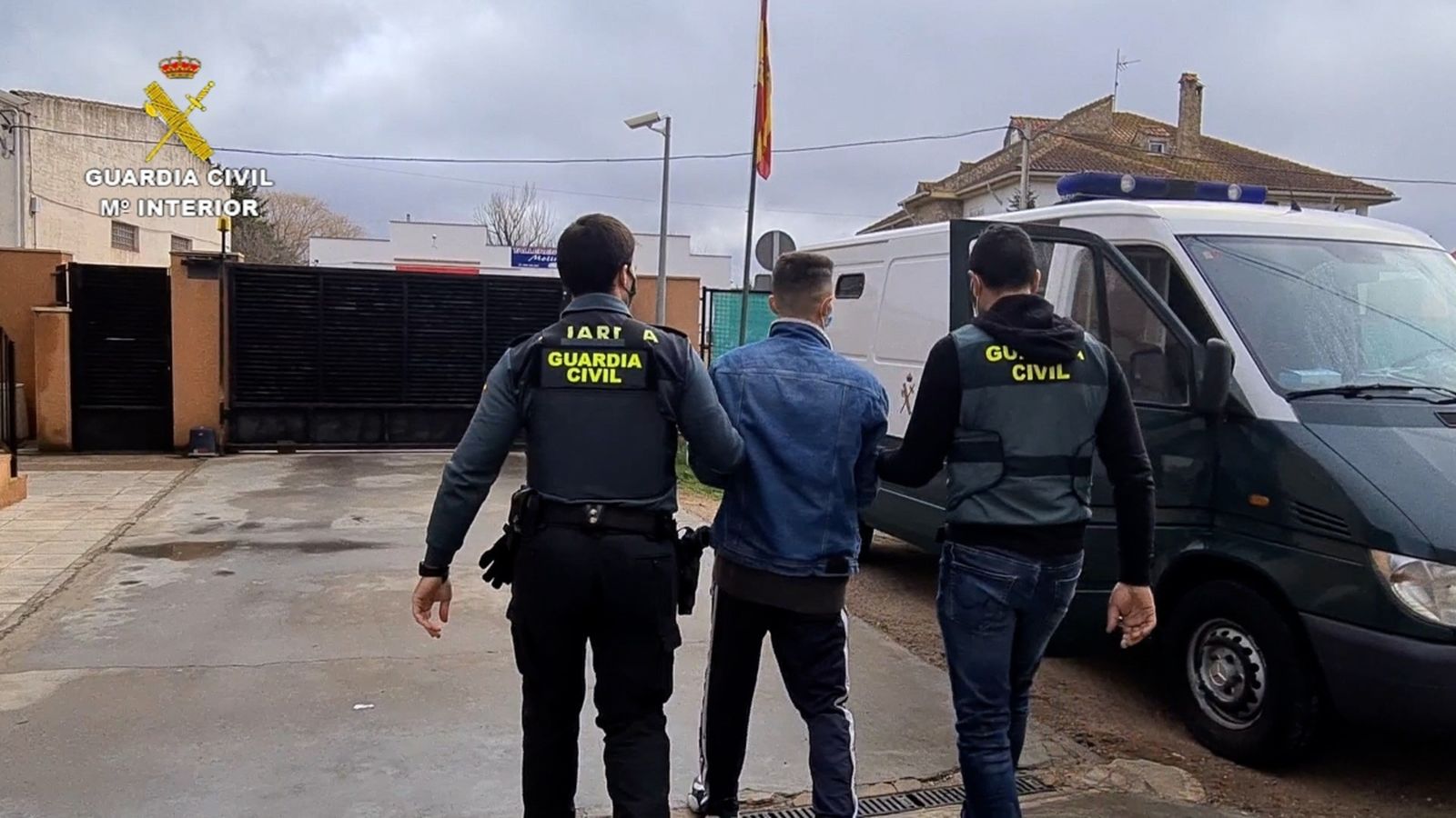 La Guàrdia Civil en el moment de les detencions