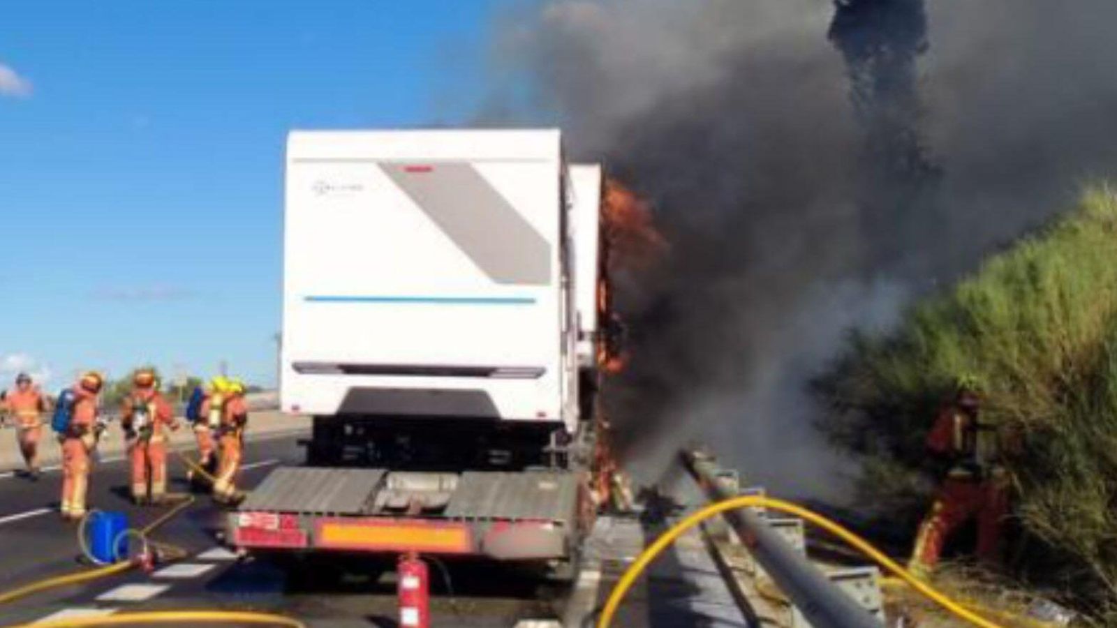 Camió incendiat