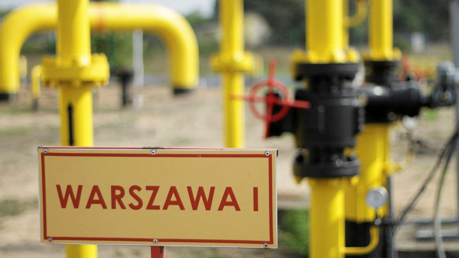 Una estació de distribució de gas a Gustorzyn, al centre de Polònia Una estació de distribució de gas a Gustorzyn, al centre de Polònia