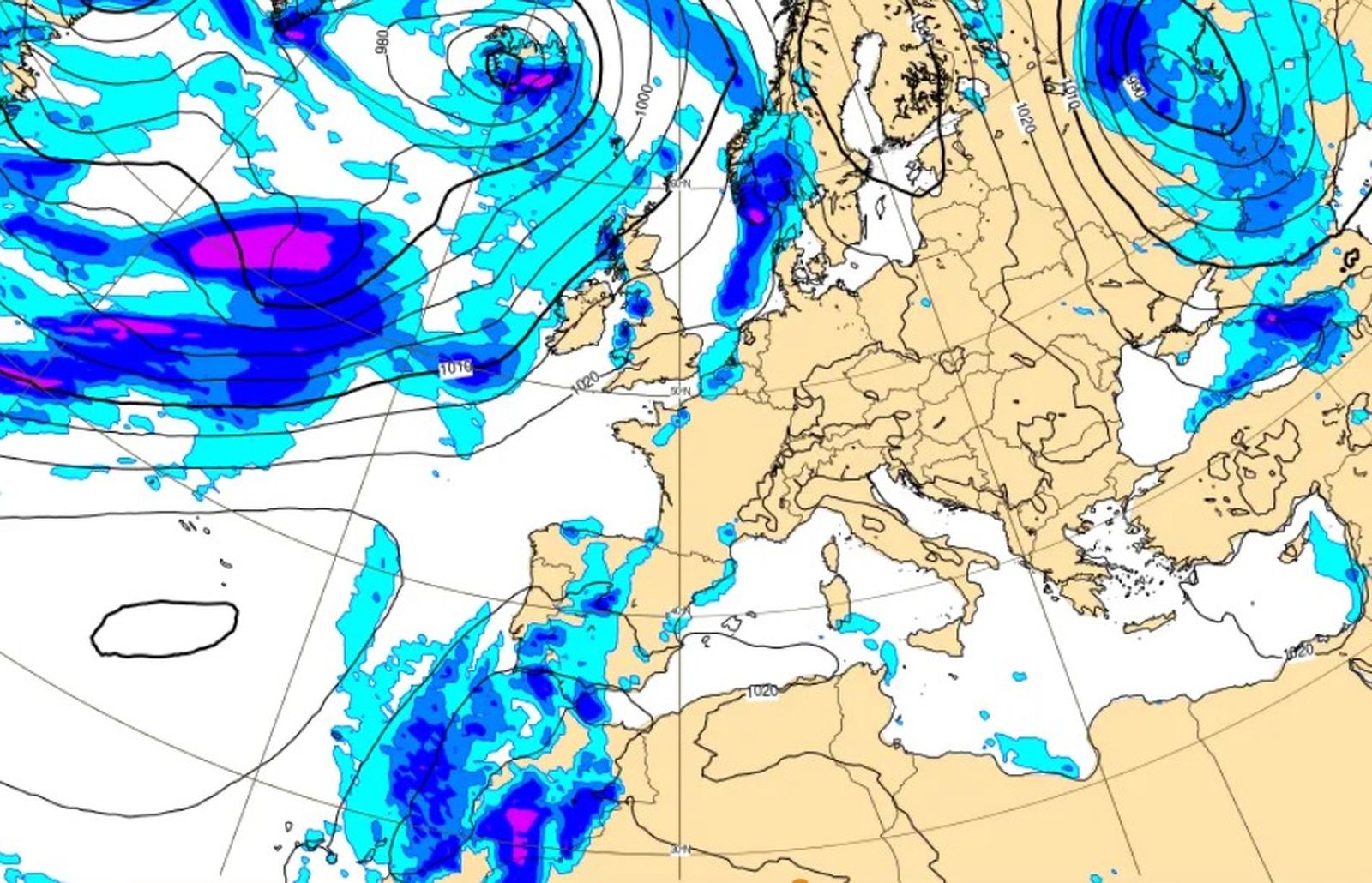 PLUJA PREVISTA DISSABTE 13, DE 3:00 h A 6:00 h