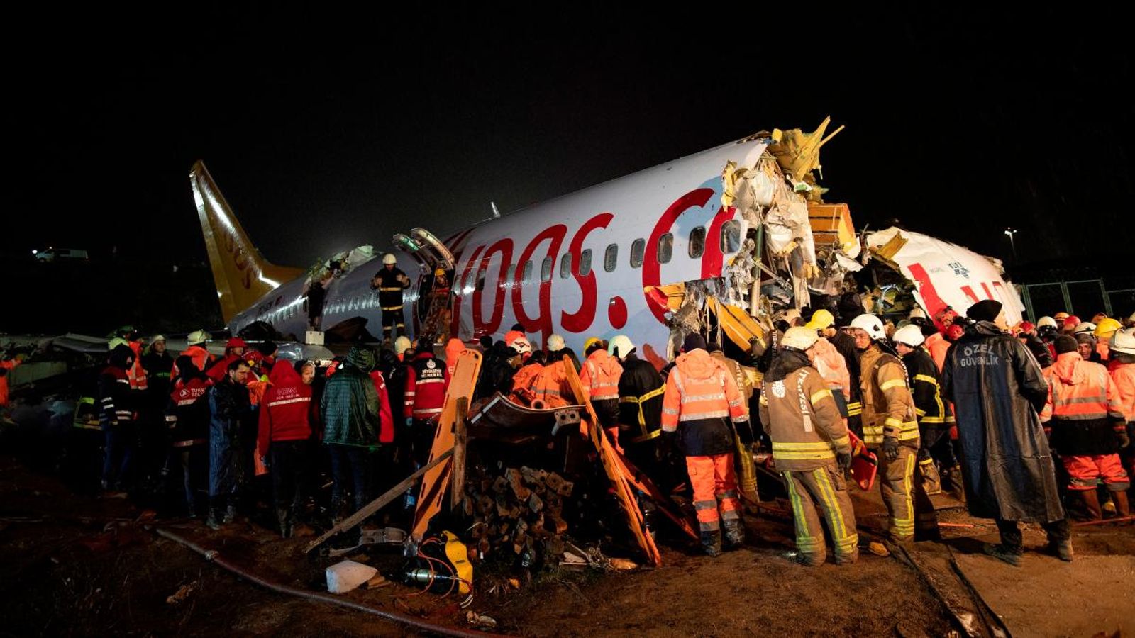 Imatge de l'avió després de l'accident