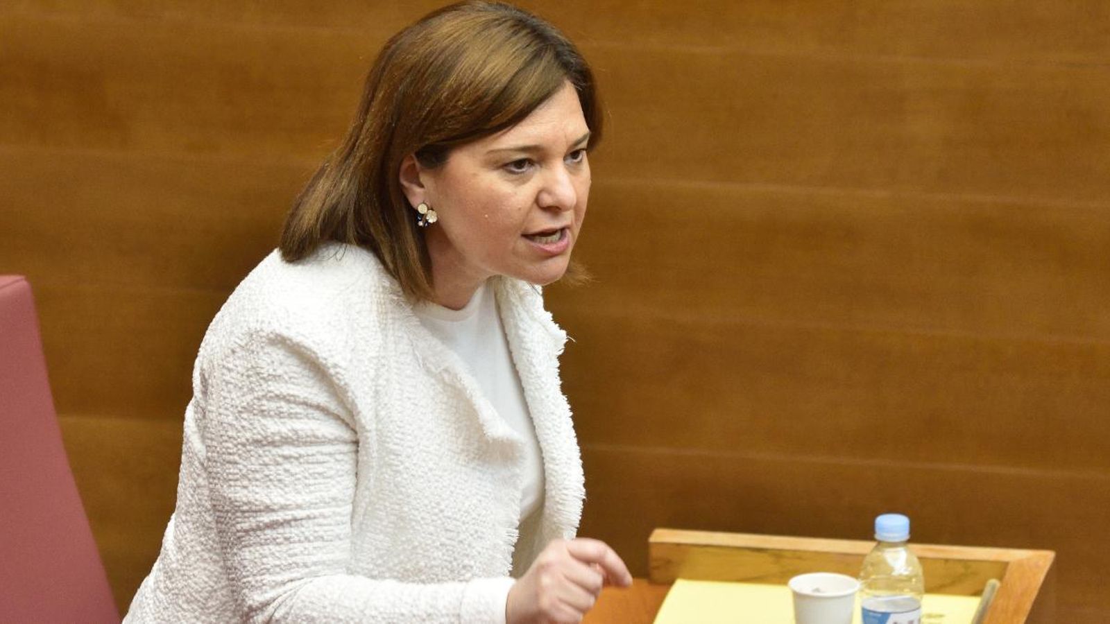 La portaveu del PP a les Corts, Isabel Bonig, en la seua intervenció en les Corts aquesta setmana