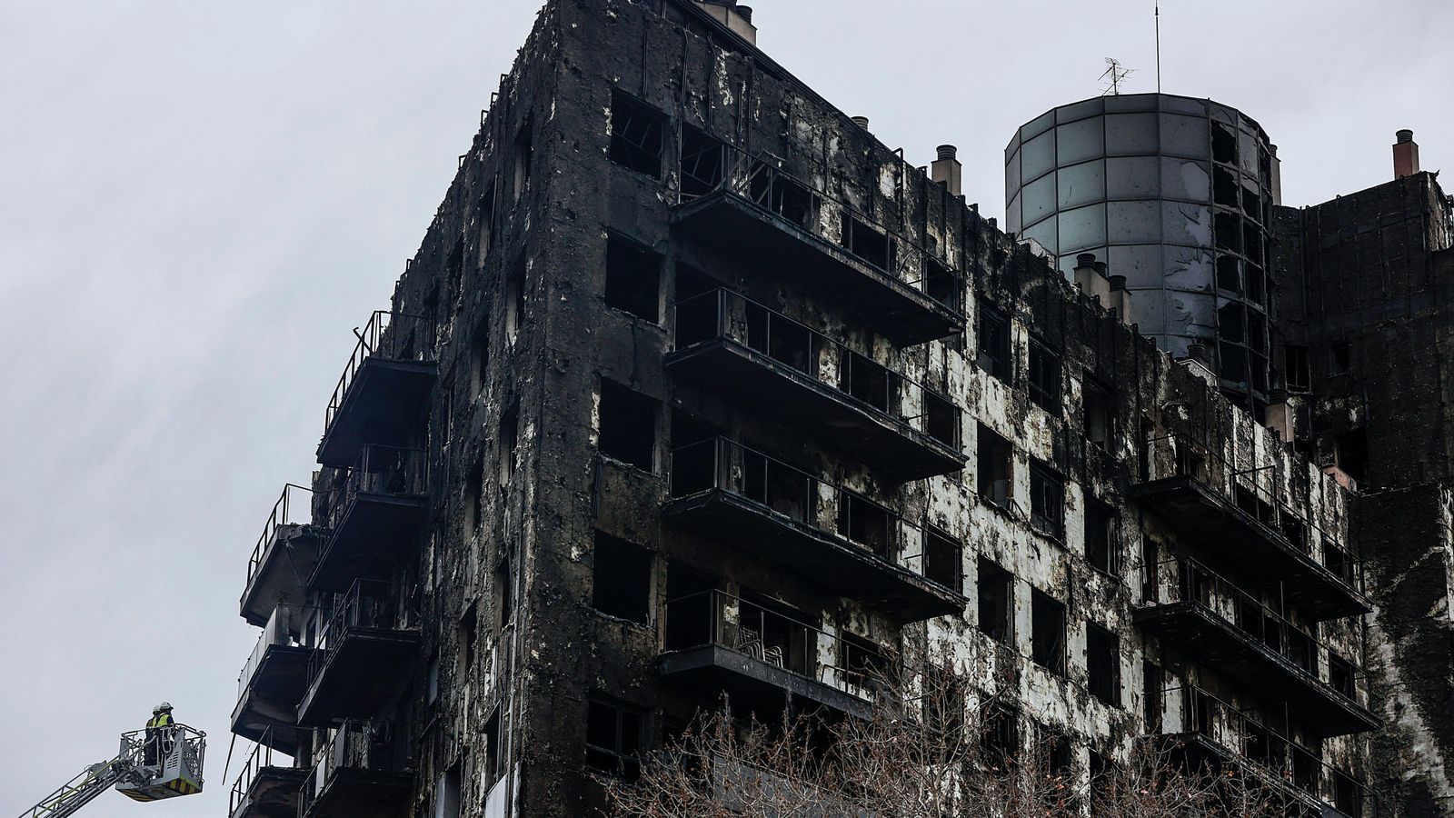 Estat de l'edifici de Campanar després de l'incendi