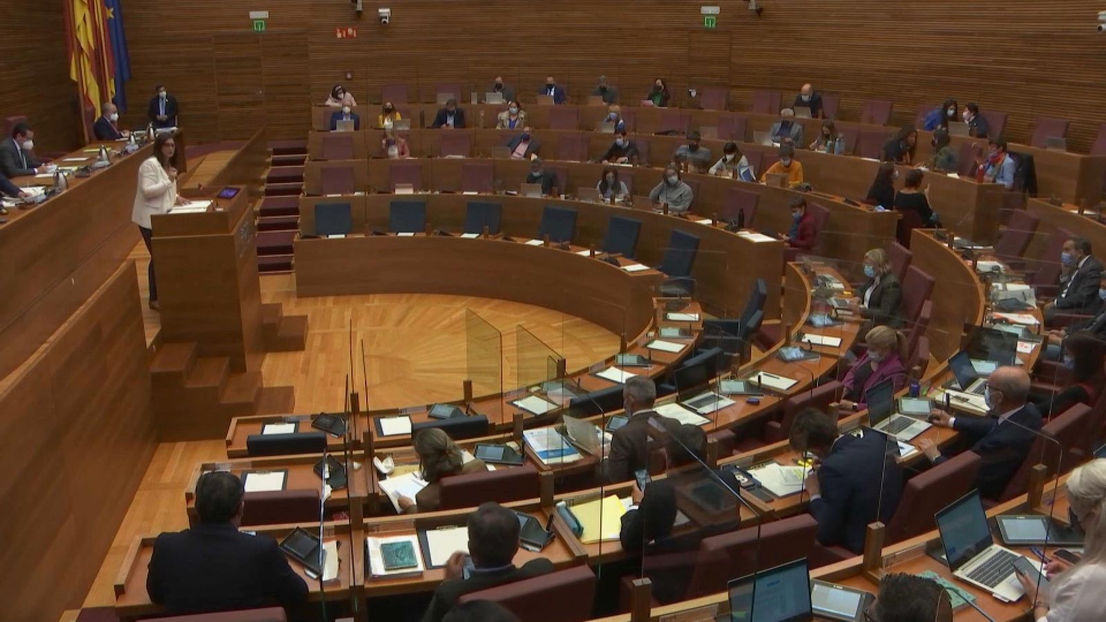 Un moment del ple de les Corts d'aquest dimecres