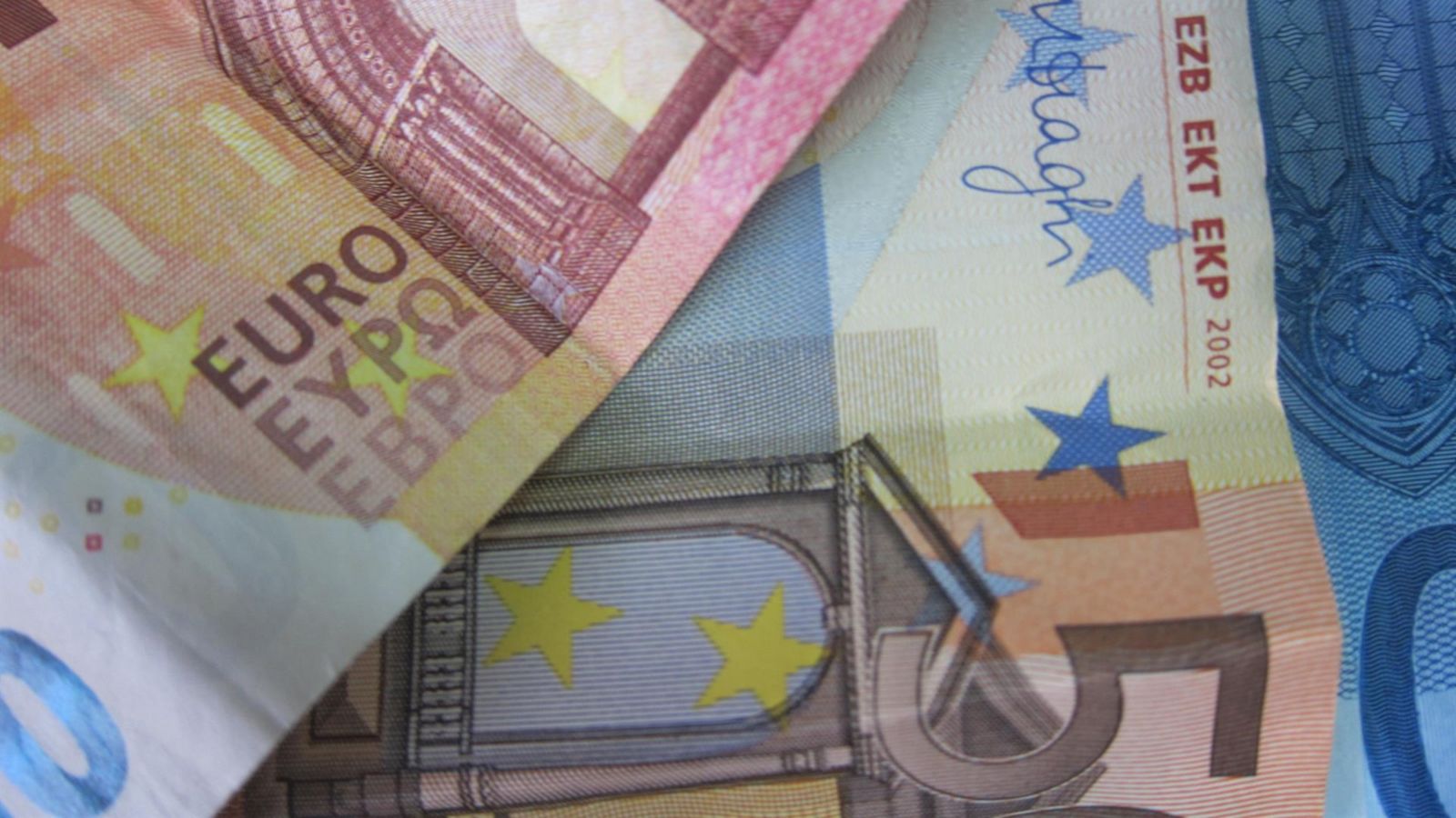 Bitllets d'euro en una imatge d'arxiu