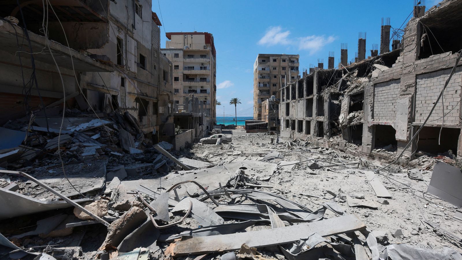 Destrosses dels bombardejos israelians a la ciutat costanera de Tir, al sud del Líban