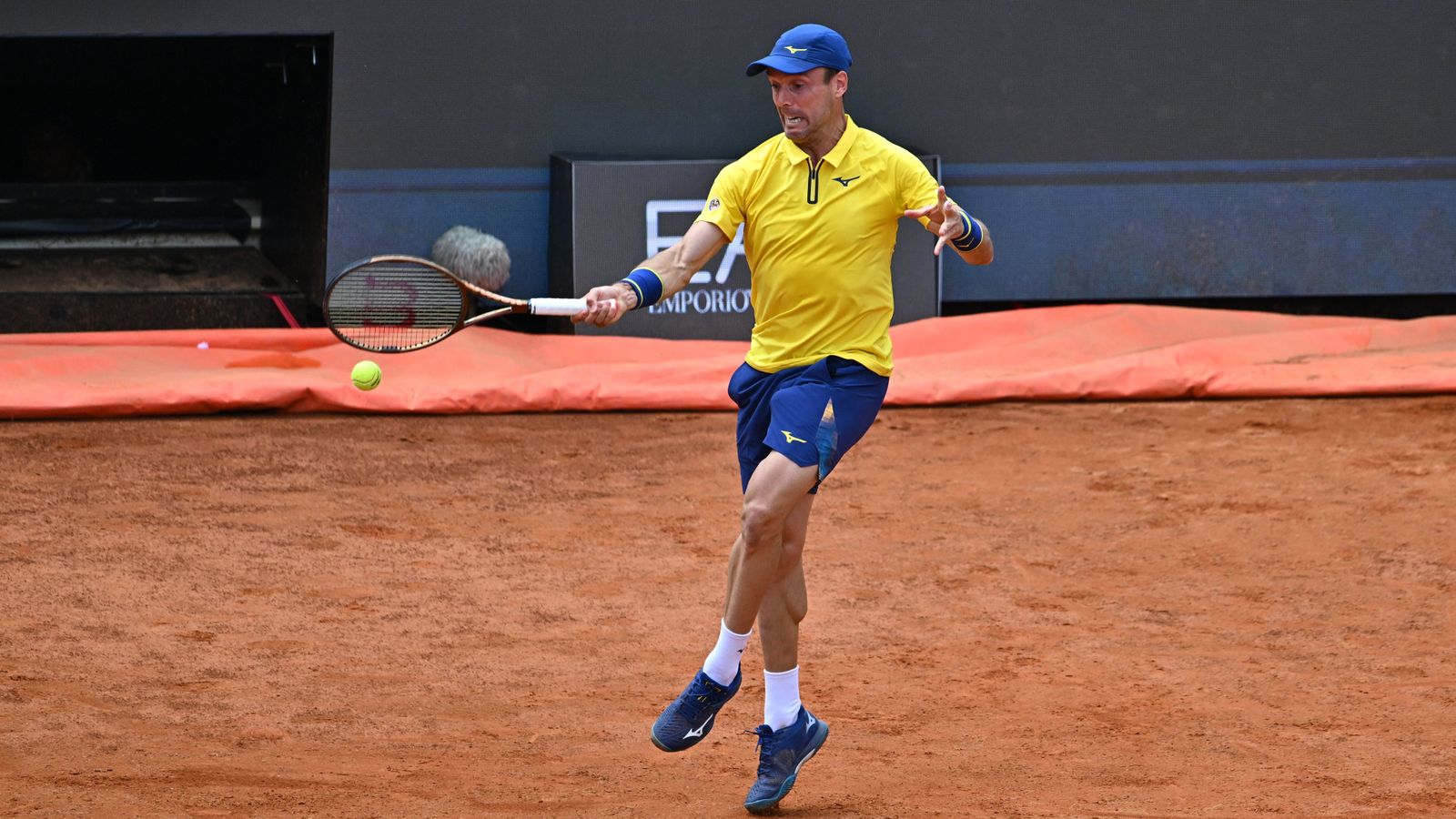 Roberto Bautista, durant el partit a Roma
