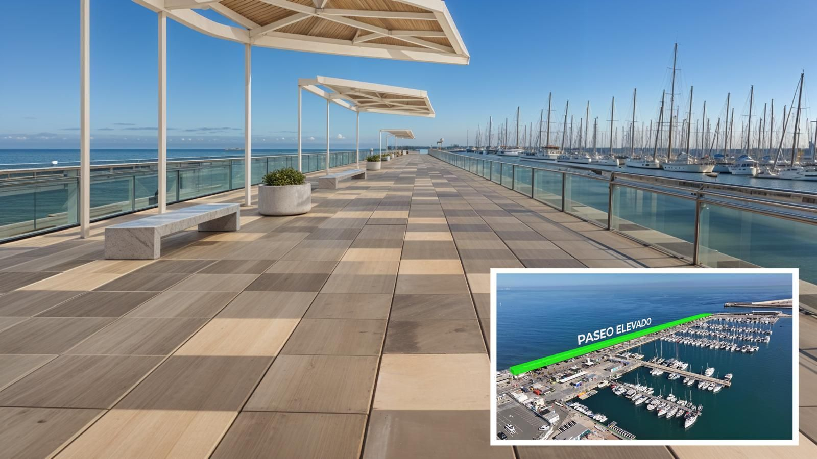 Reurbanització previsata en la zona del passeig cap al moll de la duana