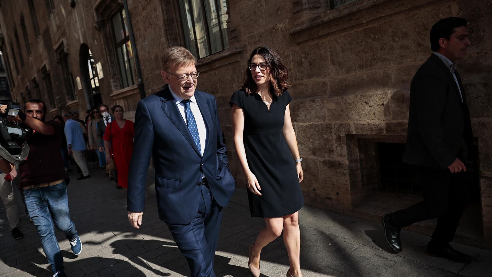 Ximo Puig i Aitana Mas, aquest dijous després de la presa de possessió de la nova vicepresidenta del Consell