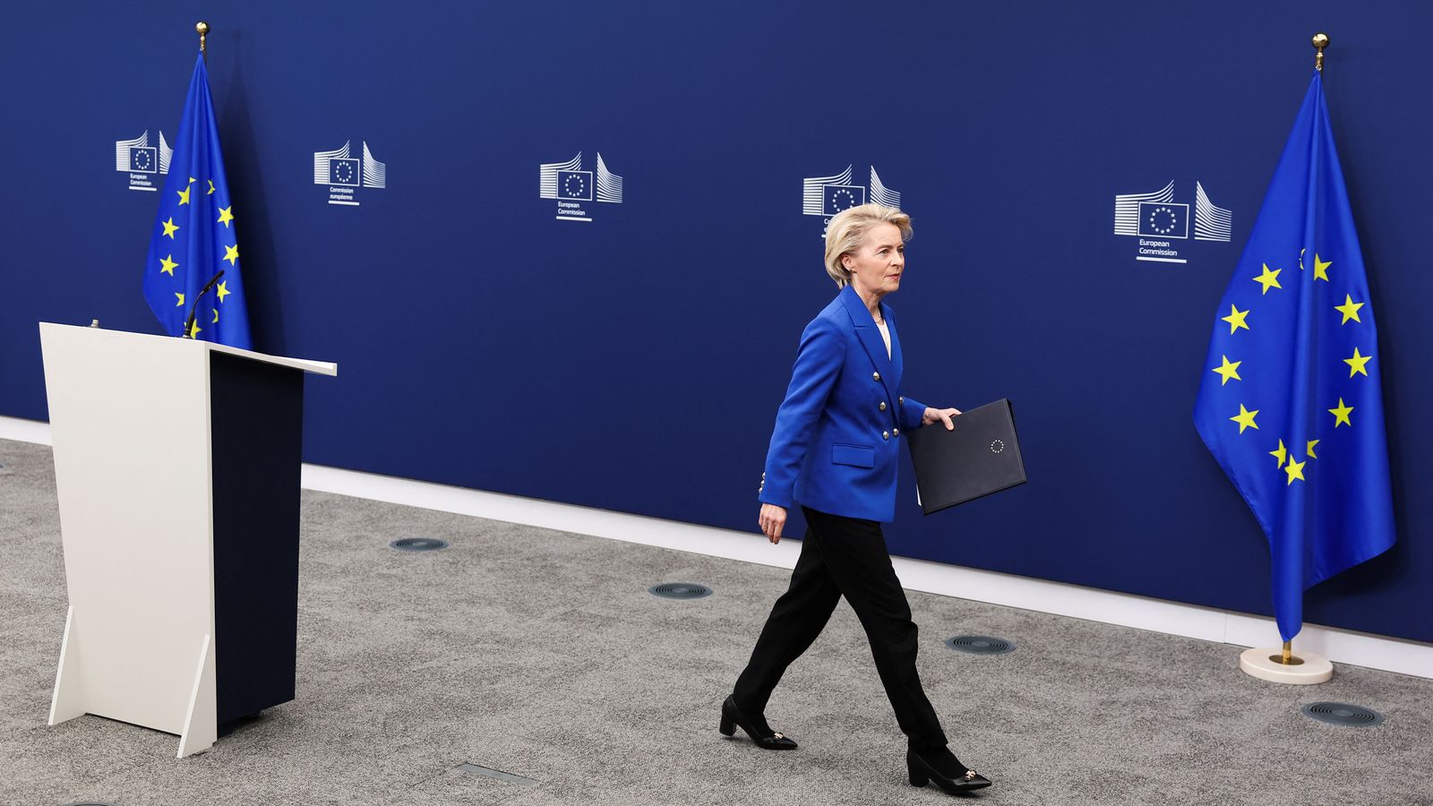 La presidenta de la Comissió Europea Ursula von der Leyen a Brussel·les este dimarts 4 de març