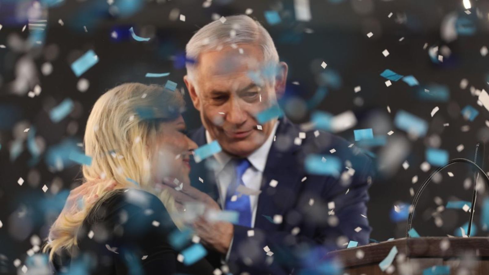Benjamin Netanyahu i la seua esposa Sara, aquest dimarts a Tel-Aviv