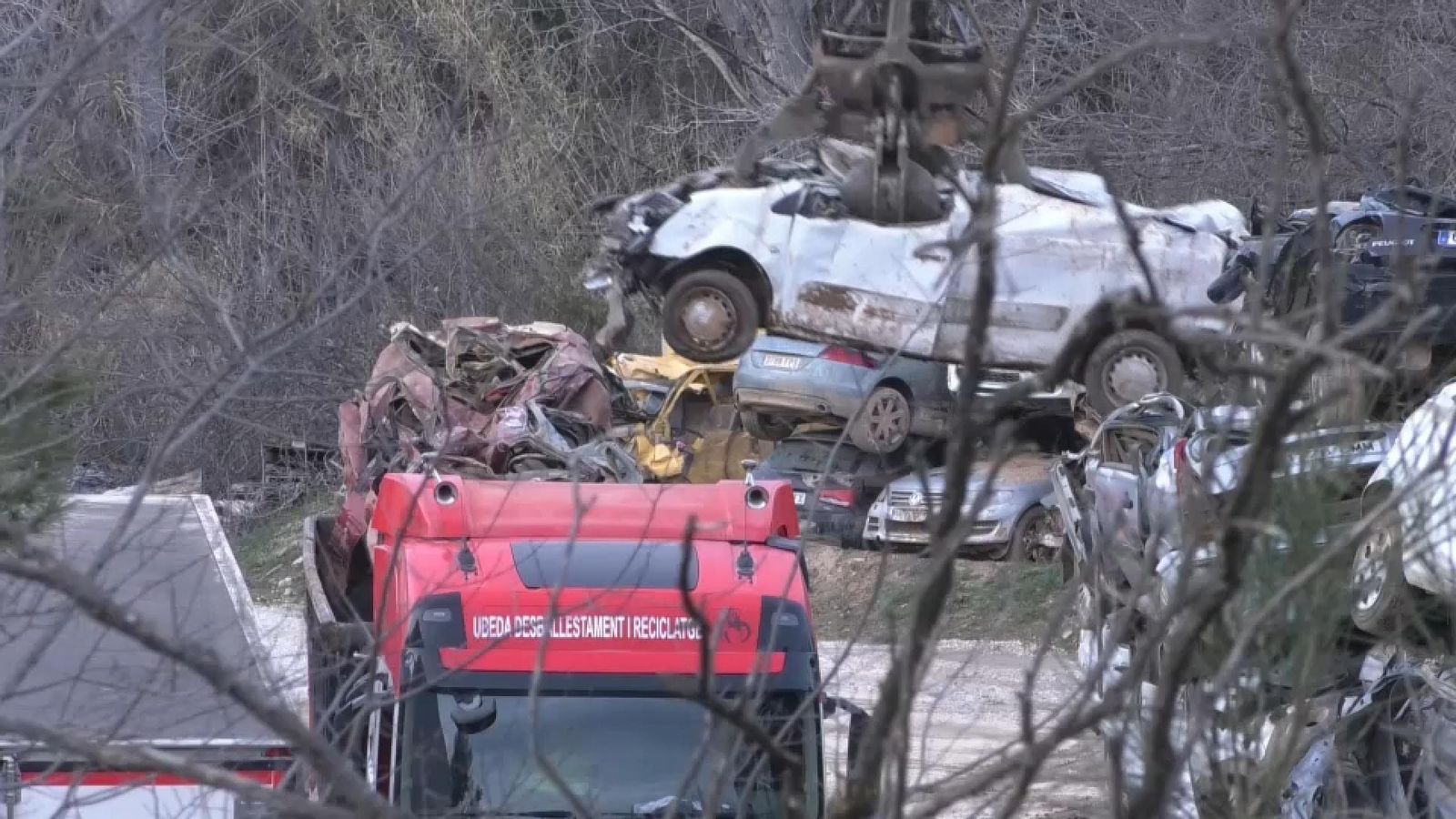 Cotxes afectats per la dana