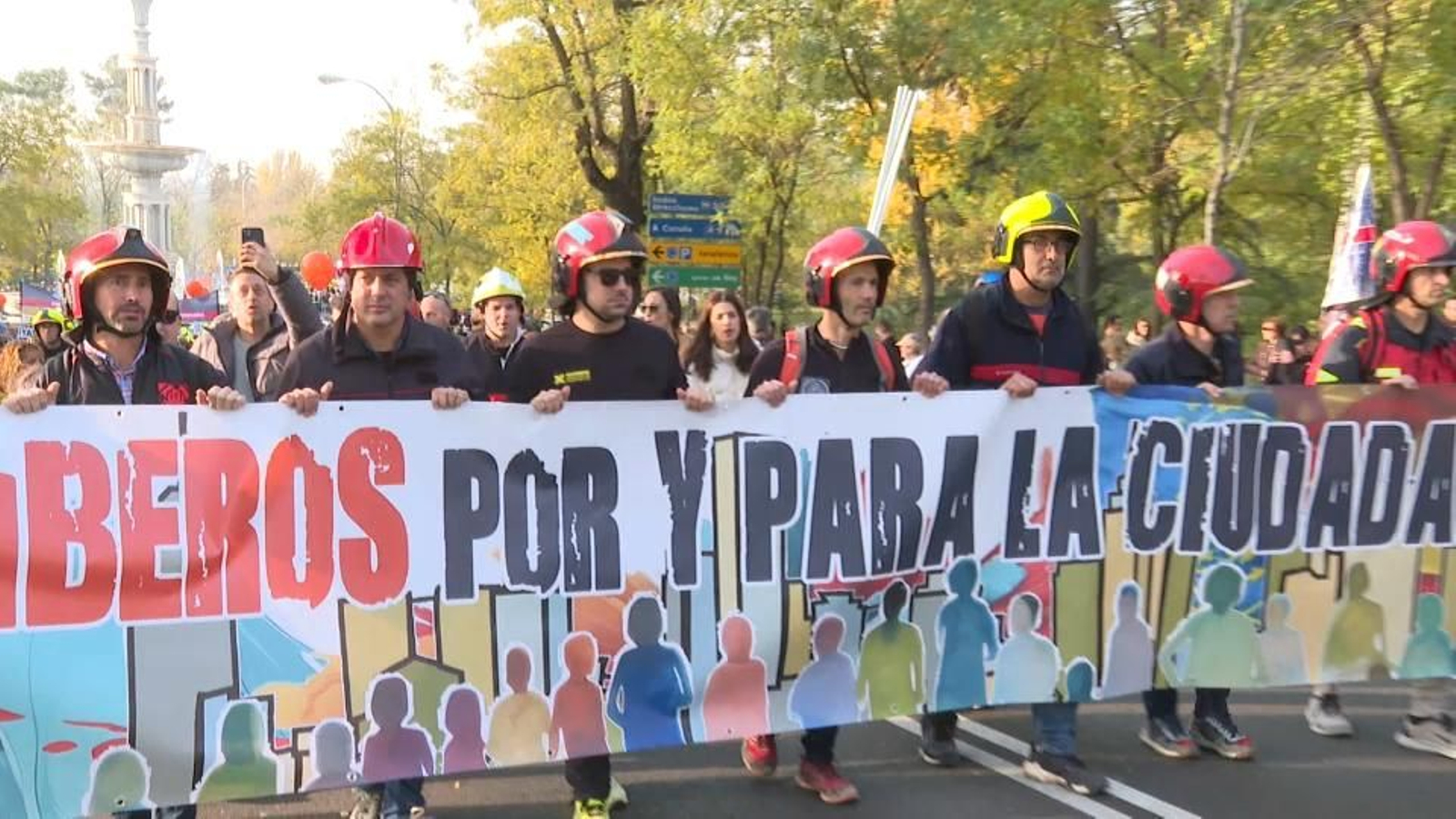Bombers a la manifestació de Madrid del 30 de novembre