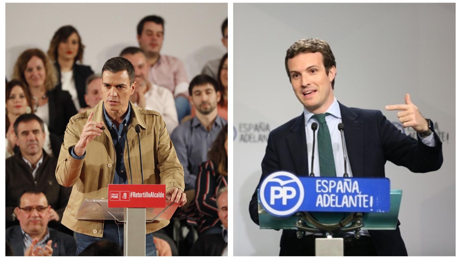 Pedro Sánchez i Pablo Casado