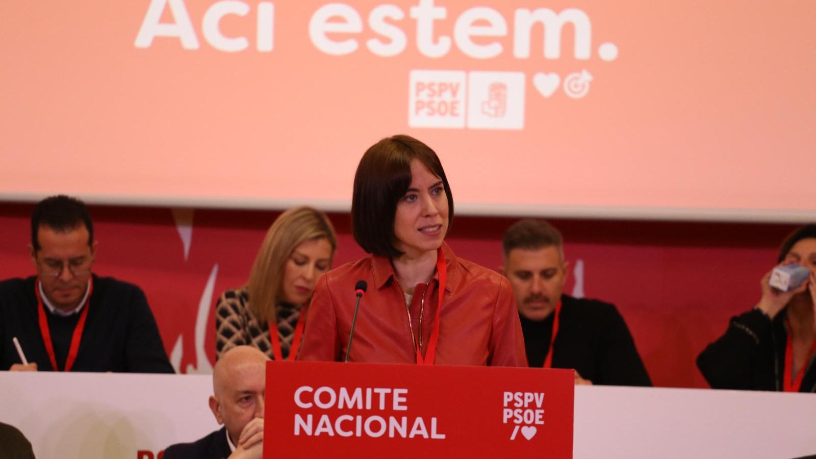 Diana Morant durant la seua intervenció en el Comité Nacional del PSPV-PSOE