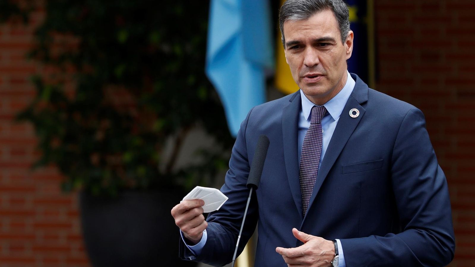 El president del govern espanyol Pedro Sánchez en roda de prems aquest dimarts