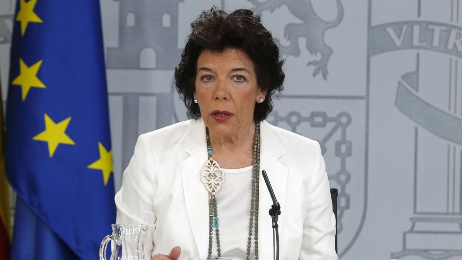 Isabel Celaá, en la roda de premsa posterior al Consell de Ministres