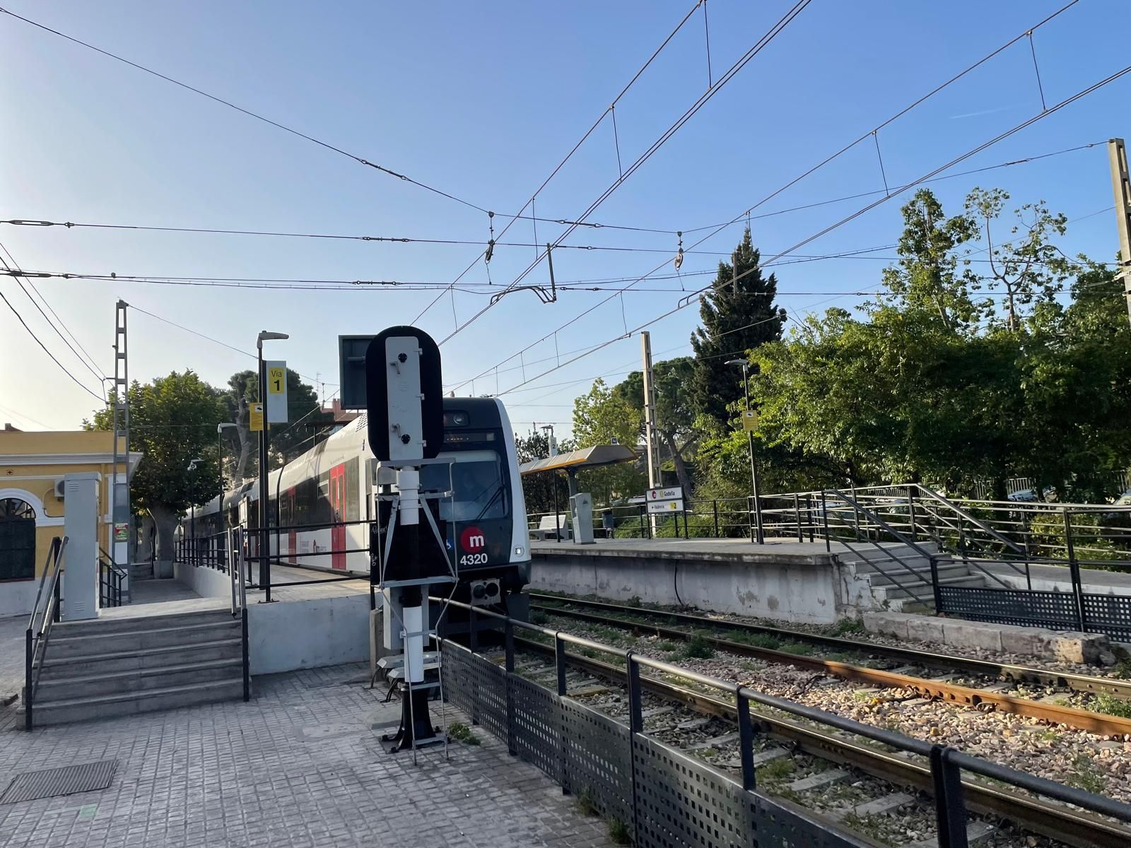 Proves del metro a l'estació de Godella