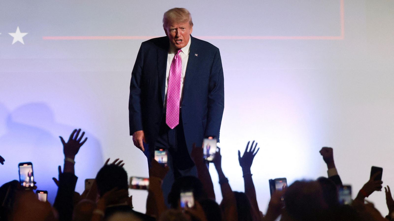 L'expresident dels EUA Donald Trump en un míting a Oakland