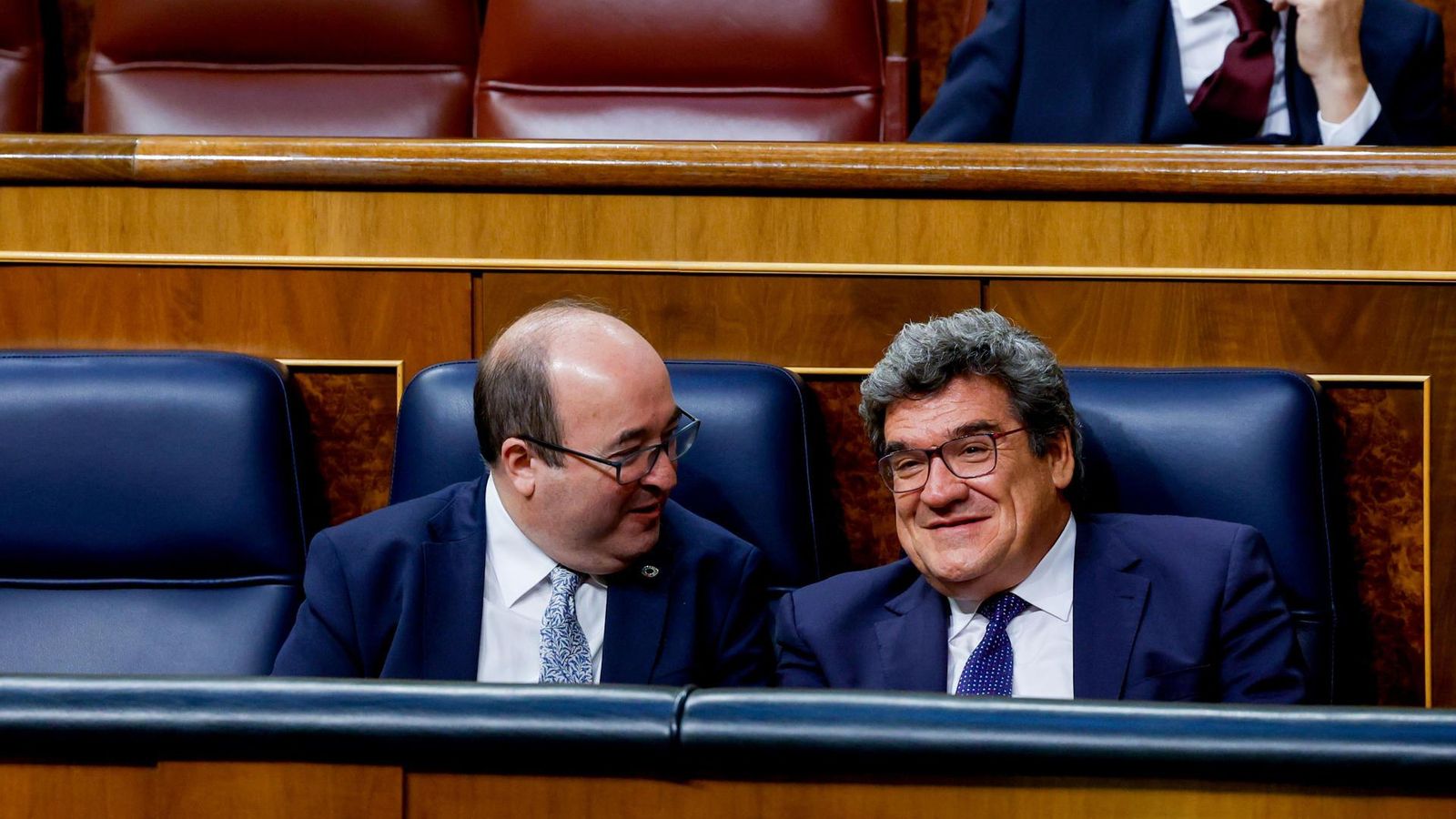 Els ministres de Cultura i Inclusió, Miquel Iceta i José Luis Escrivá, aquest dijous en el Congrés