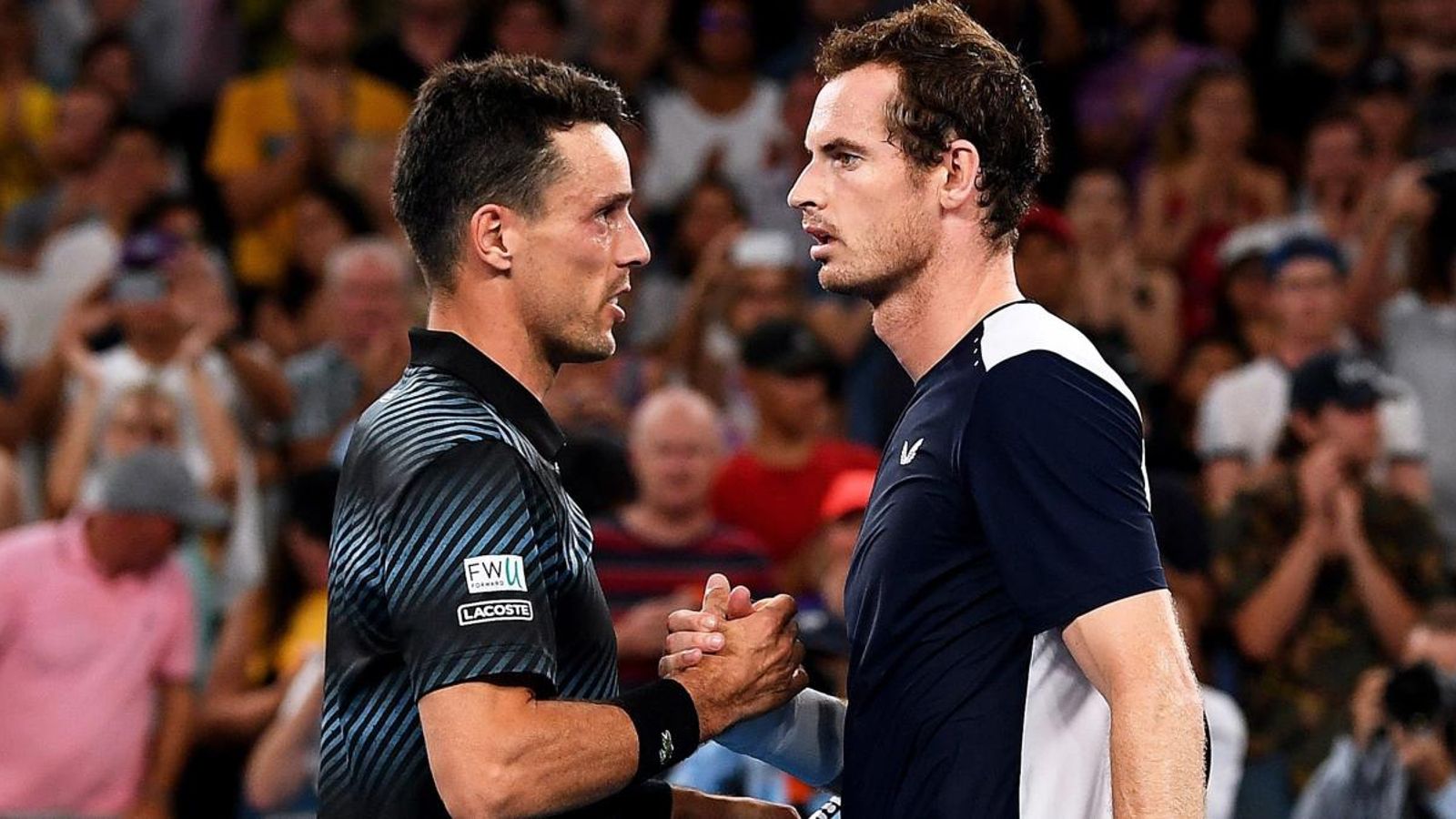 Andy Murray felicita el castellonenc Roberto Bautista per la seua victòria