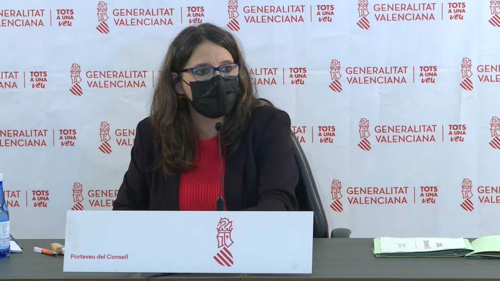 Mónica Oltra en la compareixença d'aquest divendres a Alacant
