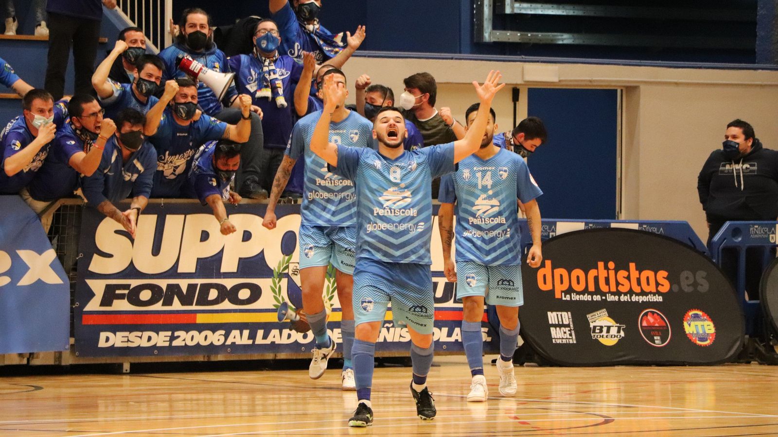 Paniagua celebra el gol de la victòria