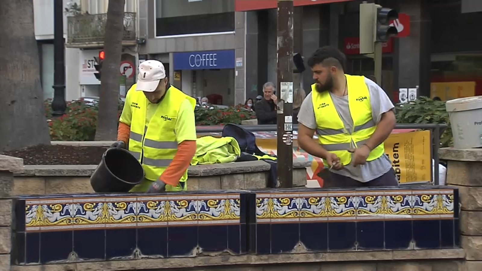 Les obres en la plaça de la Pau han començat aquest dilluns