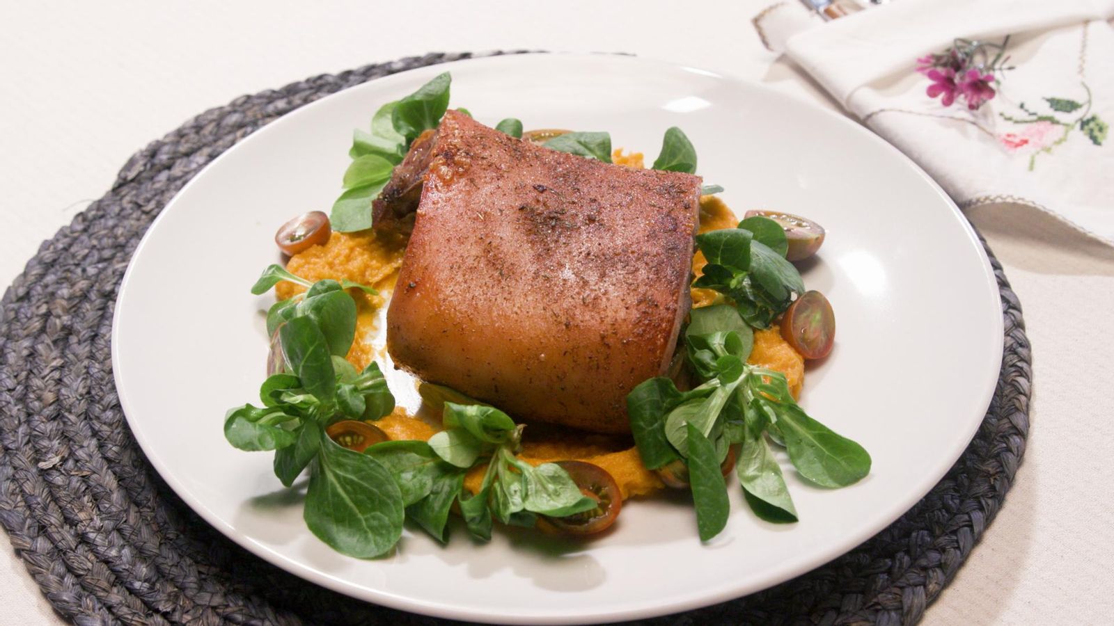 Porquet confitat amb pólvora del duc