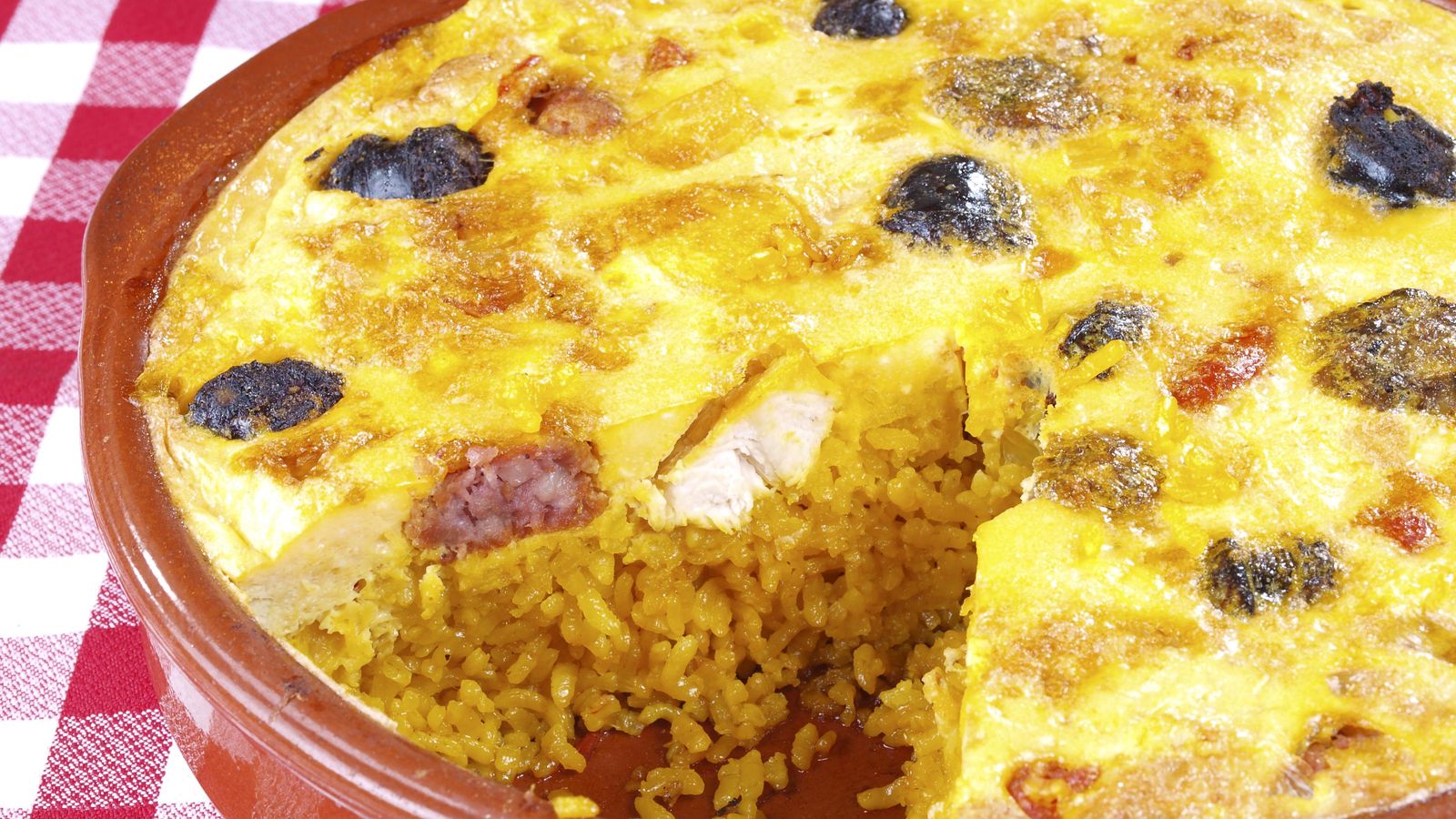 Una mostra d'arròs amb crosta