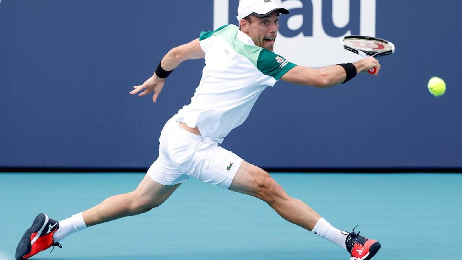 Roberto Bautista, moments abans de colpejar la pilota