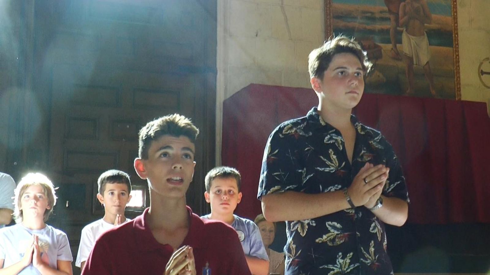 Imatges de l'assaig del Misteri d'Elx