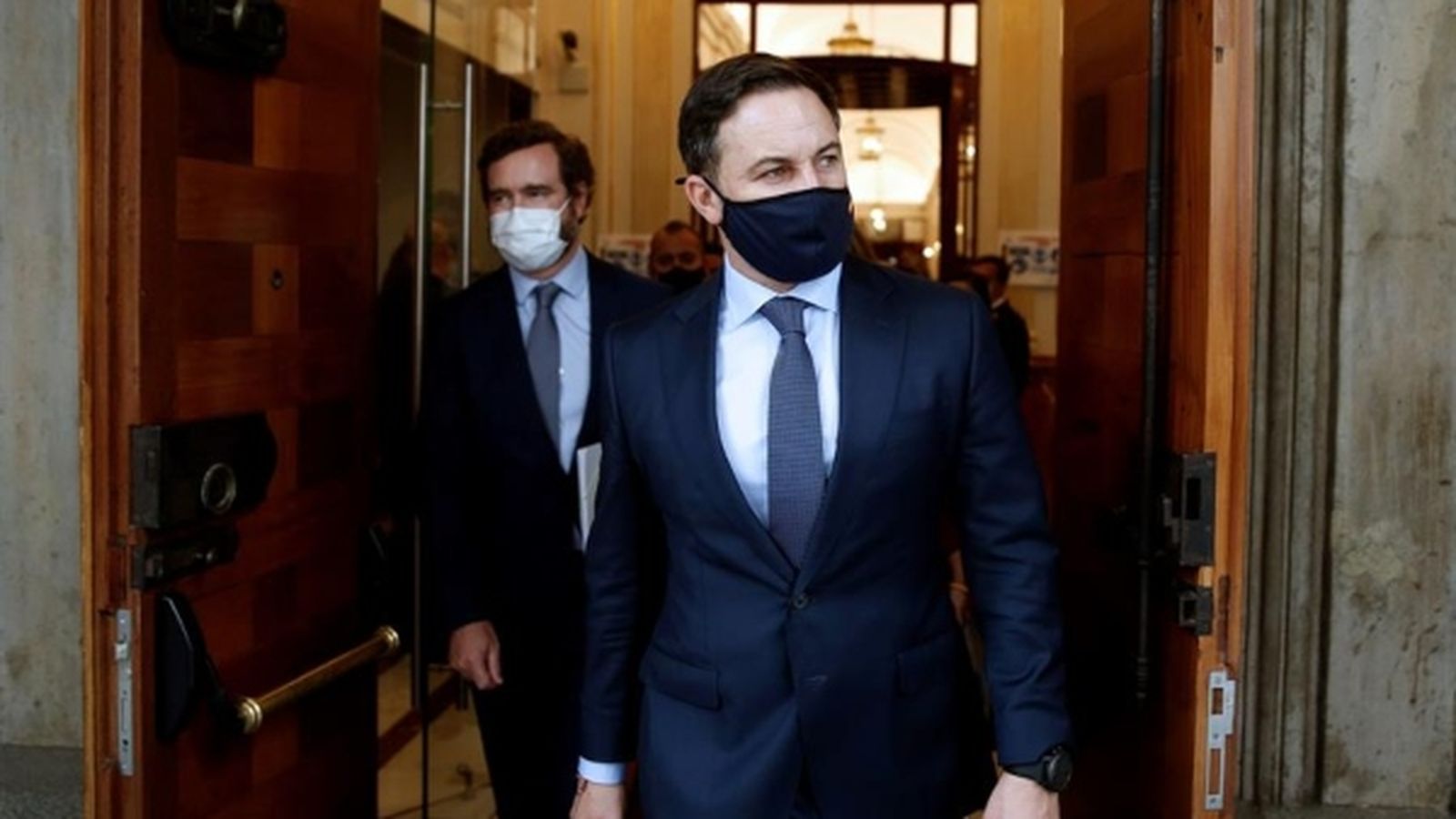 El líder de Vox, Santiago Abascal, aquest dijous