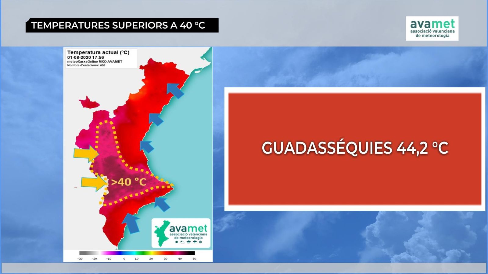 Inici d'agost de 2020 amb 44 °C a Guadasséquies