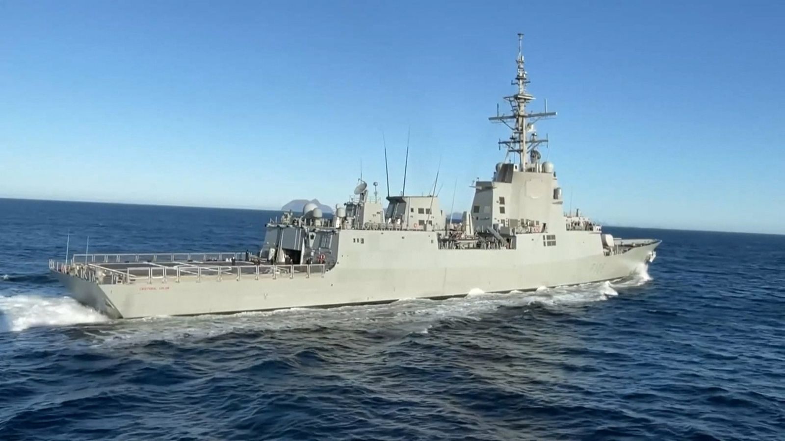 Imatge d'arxiu de la fragata Cristóbal Colón