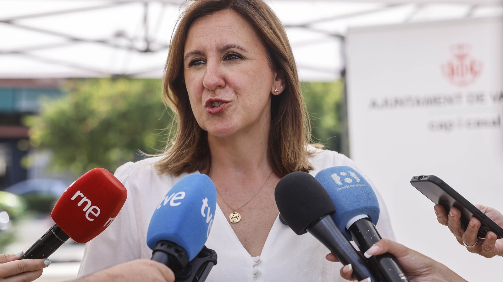 L'alcaldessa, María José Catalá, este divendres a València