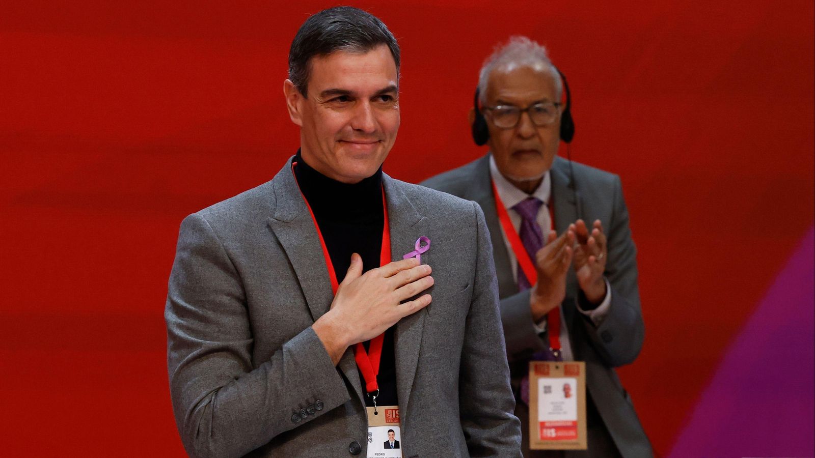 Pedro Sánchez, durant el Congrés de la Internacional Socialista (IS) a Madrid Pedro Sánchez durant la celebració del Congrés de la Internacional Socialista (IS) a Madrid