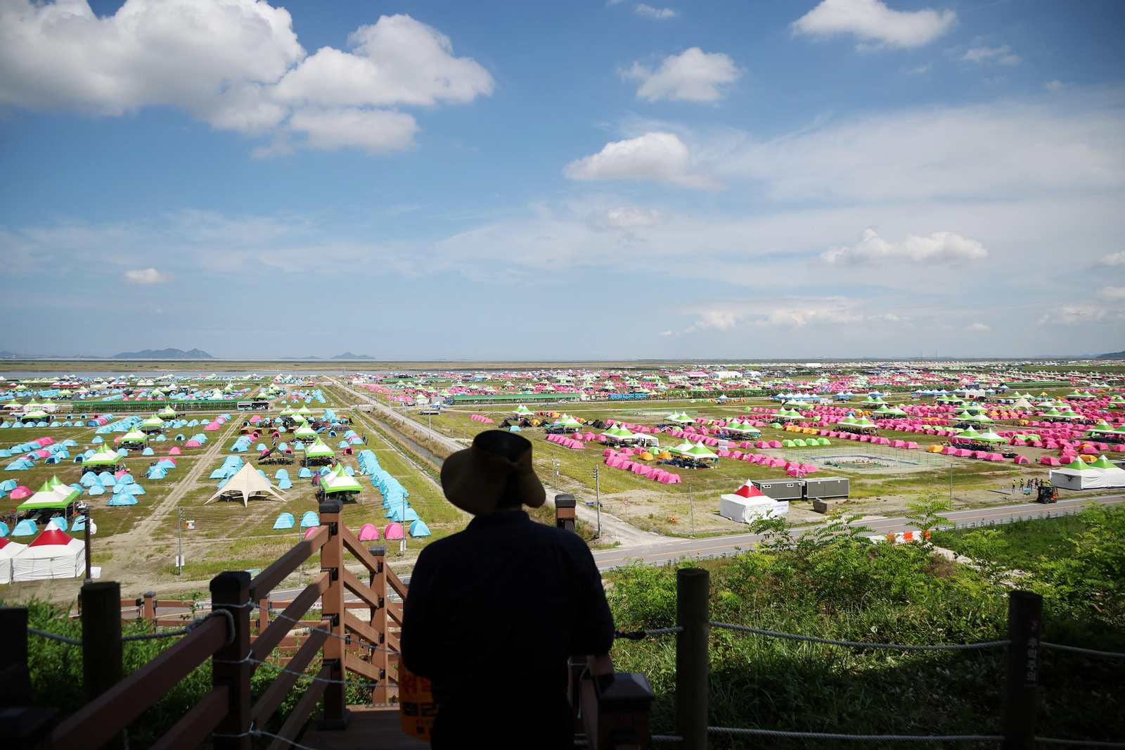 Imatge de la congregació internacional de scouts 'Jamboree', en la costa oest de Corea del Sud