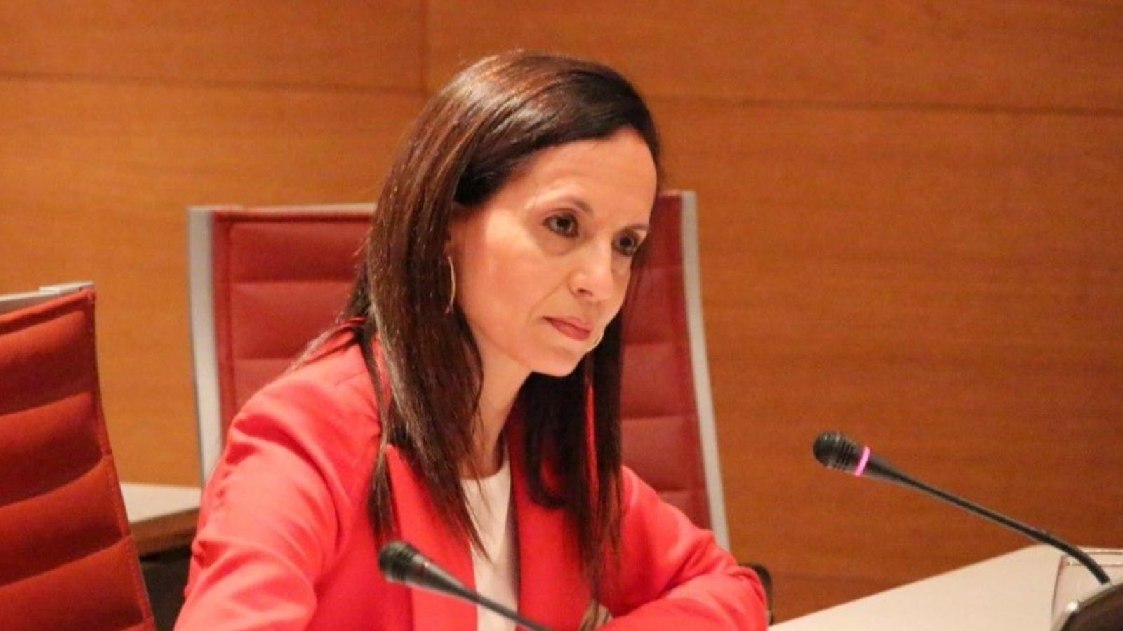 Beatriz Corredor, durant la seua compareixença al Senat