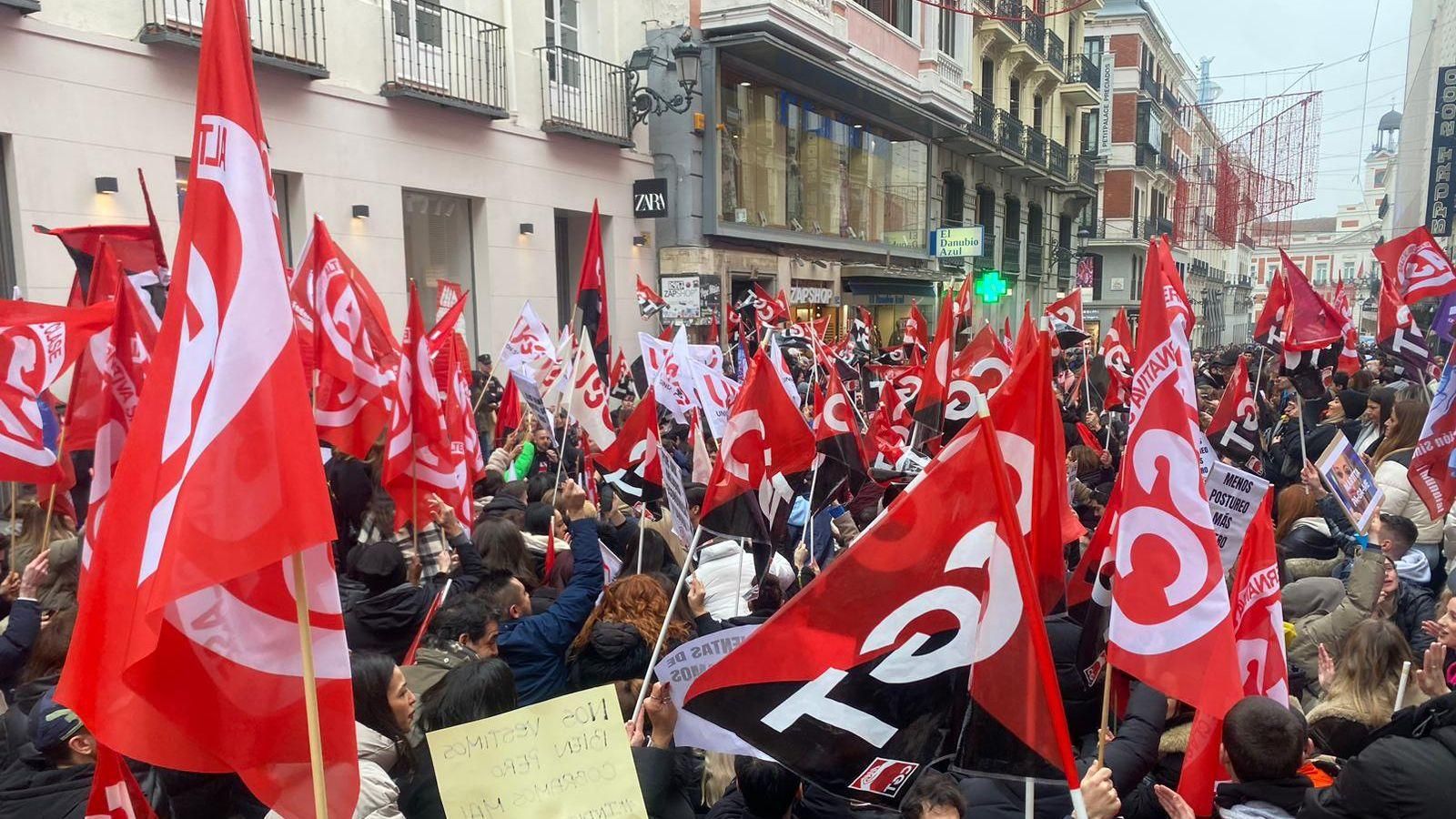 La vaga convocada per CGT ha provocat el tancament de huit botigues d'Inditex a Madrid