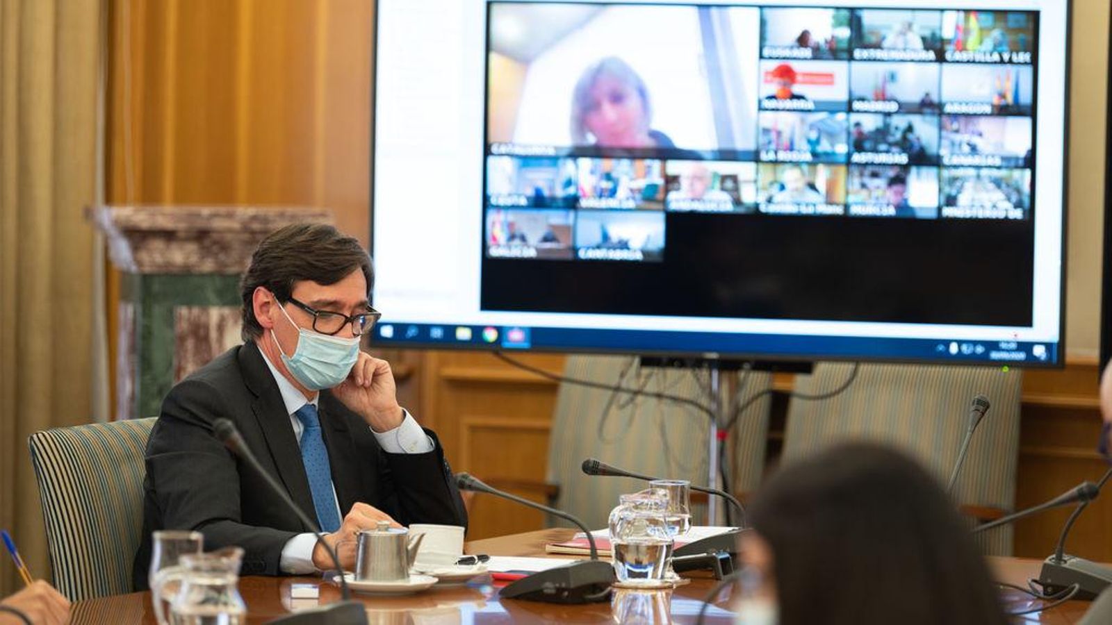 Illa, durant una reunió telemàtica del Consell Interterritorial de Salut