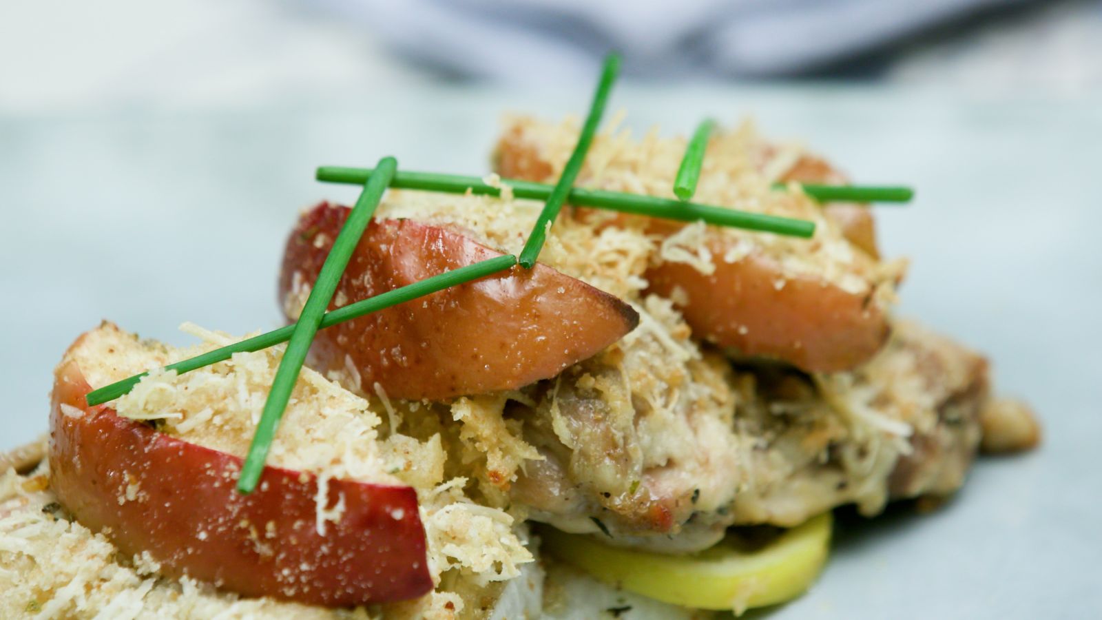 Pollastre rostit amb crosta de formatge