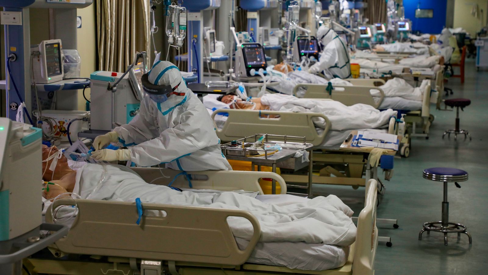 Unitat de vigilància intensiva d’un hospital de Wuhan