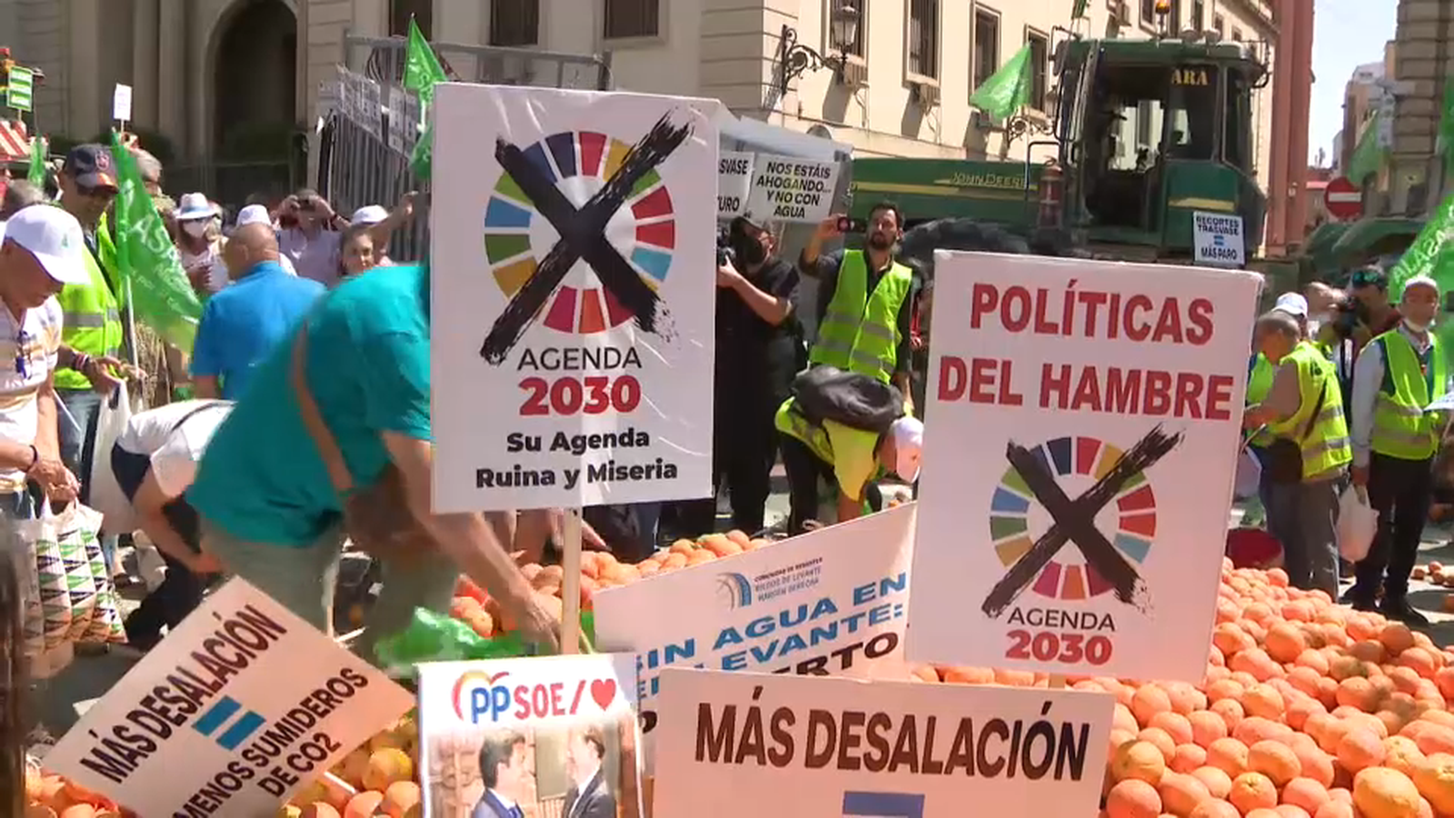Manifestació a favor del manteniment del transvasament Tajo-Segura