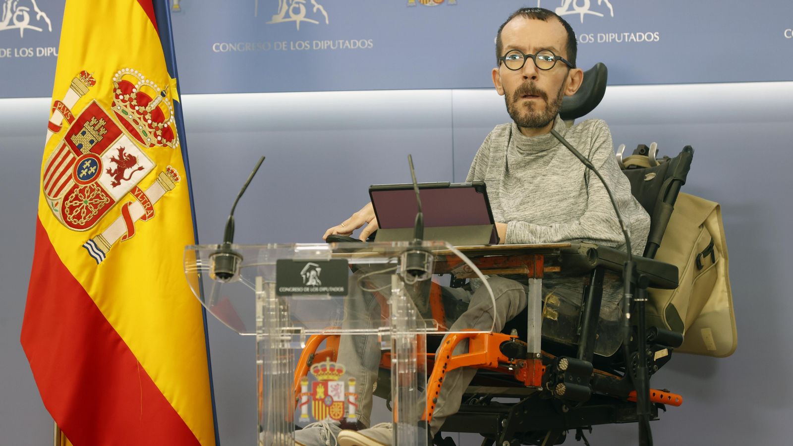 El portaveu d'Unides Podem, Pablo Echenique El portaveu d'Unides Podem, Pablo Echenique