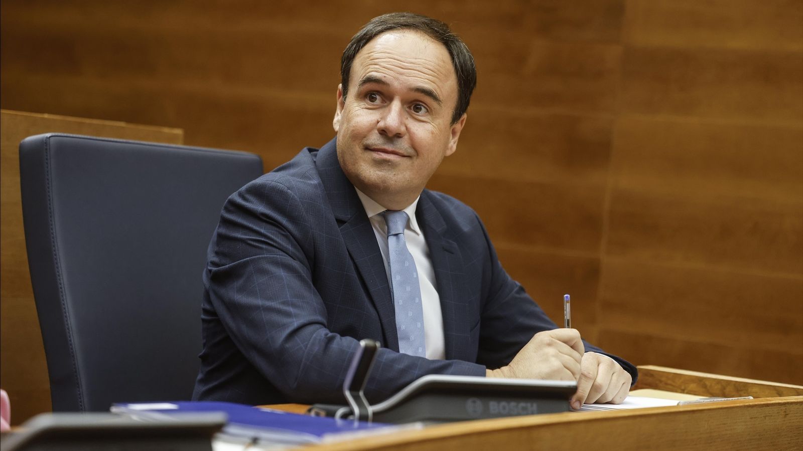 El president Pérez Llorca. esta setmana, a les Corts Valencianes