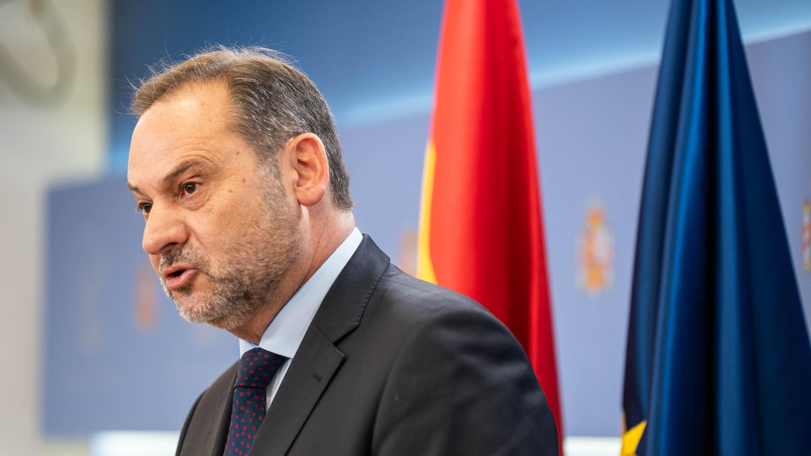 El diputat del Grup Mixt José Luis Ábalos, durant una roda de premsa, en el Congrés dels Diputats, el passat juliol