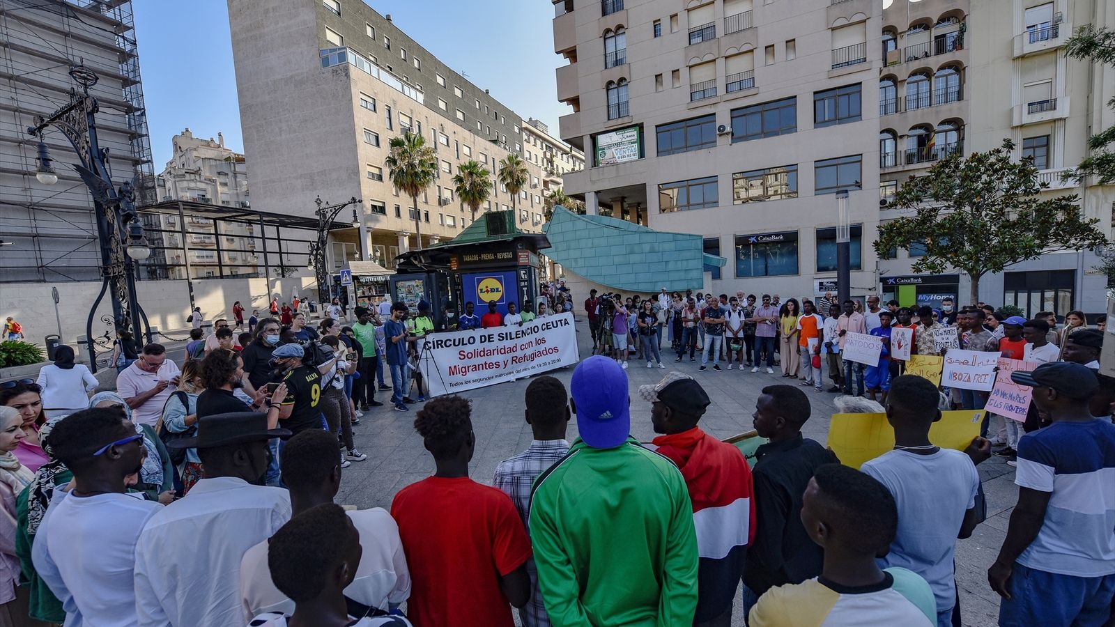 Manifestació a Ceuta contra els successos ocorreguts a la tanca de Melilla el passat 24 de juny