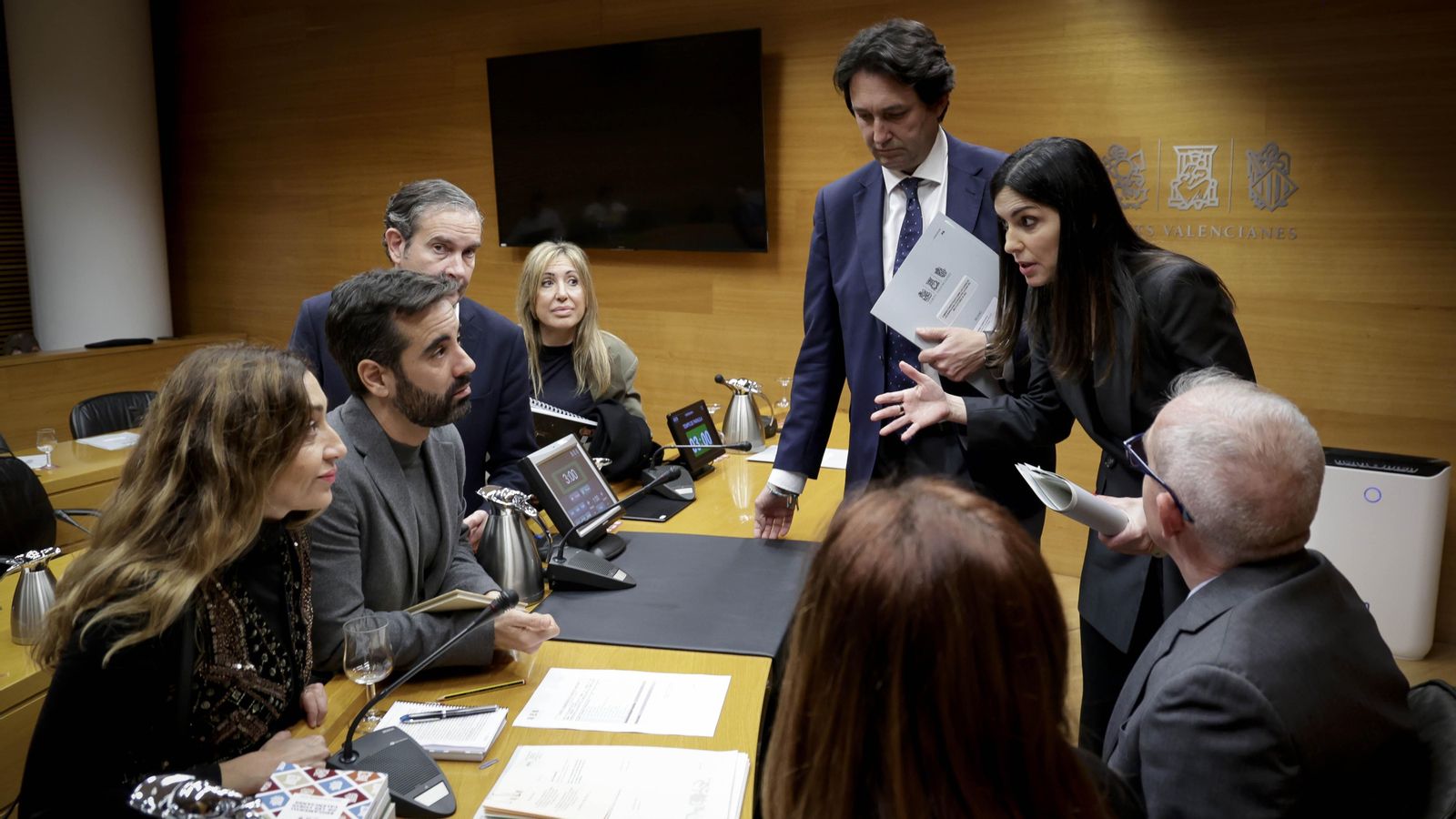 Membres de la comissió d'investigació de la dana a les Corts